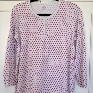 Roller Rabbit pink heart pajamas size large